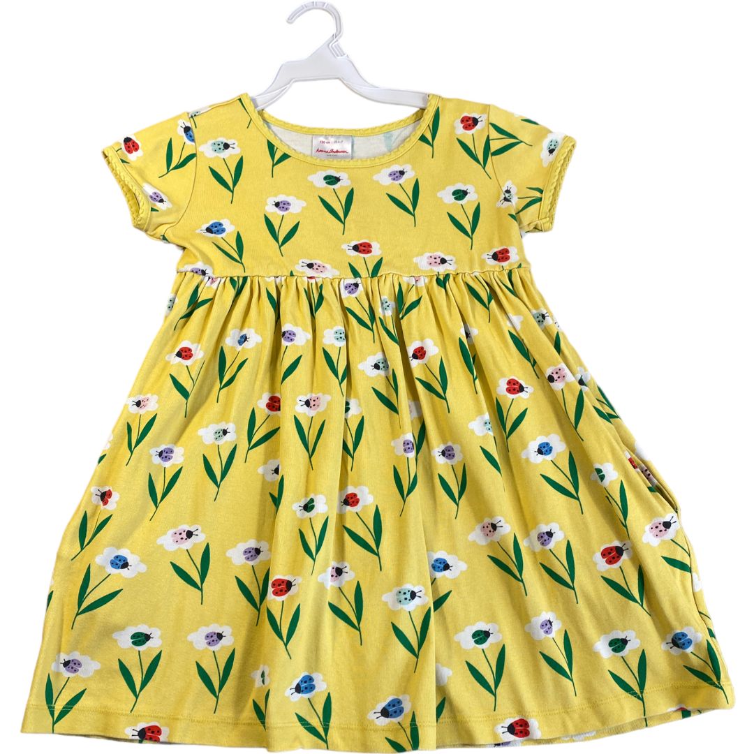 Hanna Andersson Yellow Ladybug Dress (6/7 Girls)