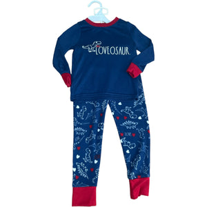 Rae Dunn Blue Lovesosaur Pajamas (4t Neutral)