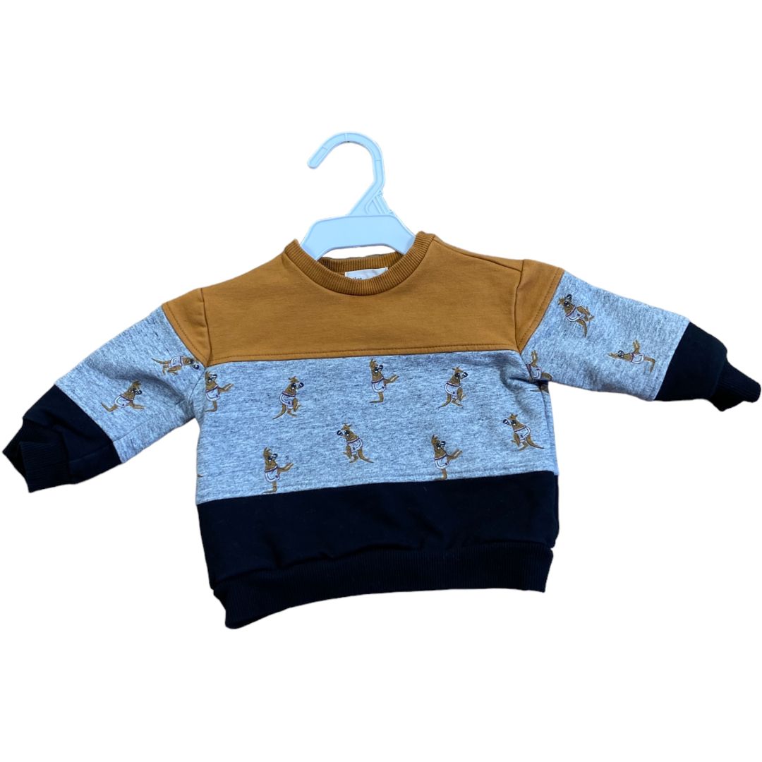 Miles the Label Rust Kangaroo Sweatshirt (6M Boys)