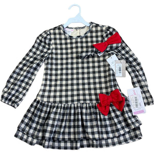 Bonnie Jean Black Plaid Dress Set NWT (6 Girls)