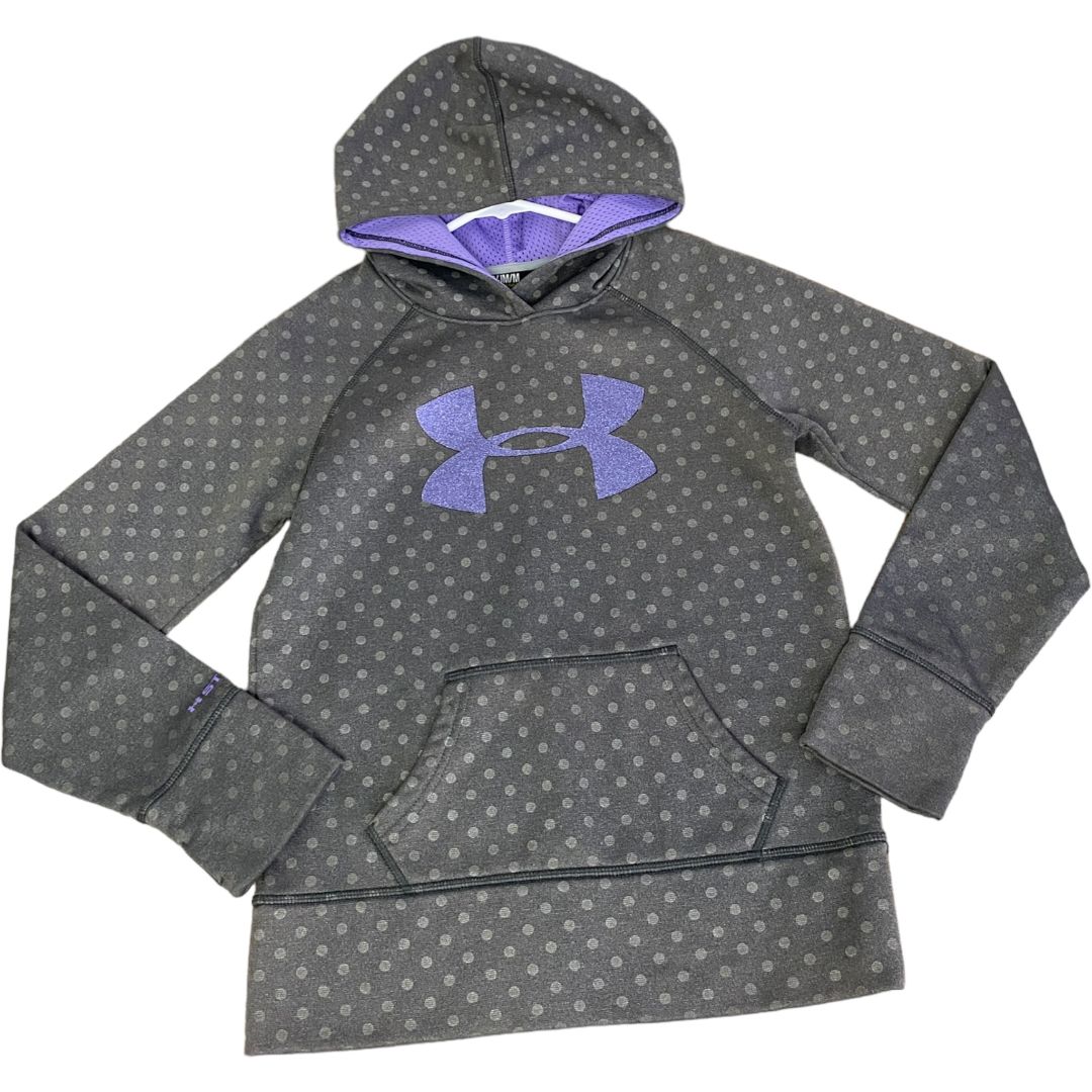 Under Armour Grey Hooded Polka Dot Sweatshirt (10/12 Girls)