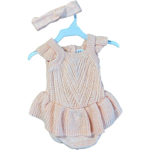 Nicole Miller Peach Knit Dress Set (3/6M Girls)