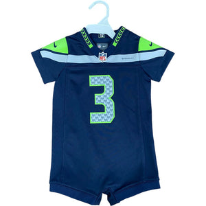 Nike Navy Seahawks Wilson Jersey Romper (3/6M Neutral)