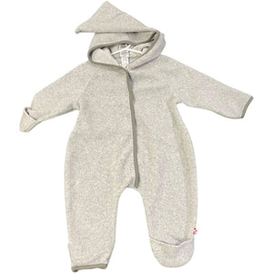 Zutano Grey Fleece Hooded Bundler (12M Neutral)