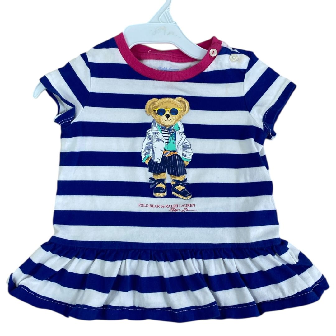 Ralph Lauren Blue Stripe Shirt (12M Girls)
