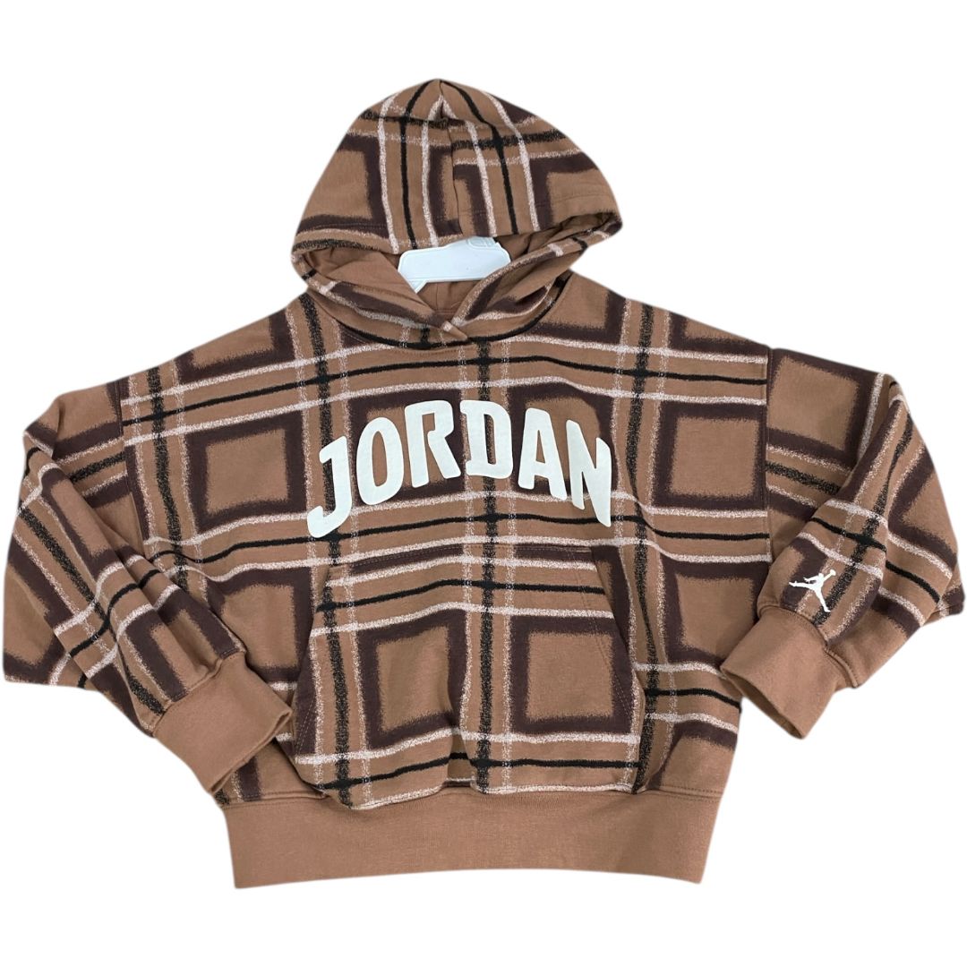 Nike Brown Plaid Hooded Sweatshirt (8/10 Girls)