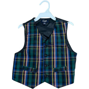 Chaps Green Paid Vest (4T Boys)