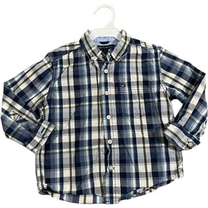 Tommy Hilfiger Blue Plaid Shirt (2T Boys)