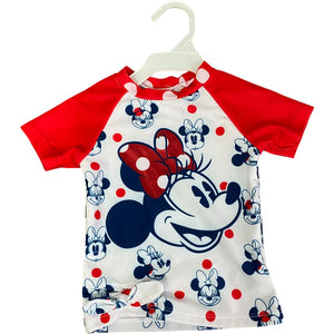 Disney Red Minnie Rashgaurd (2T Girls)