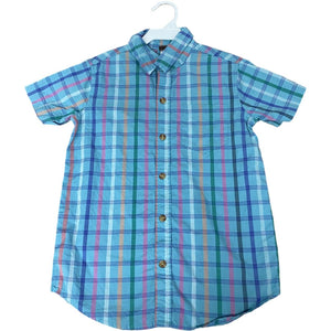 Tea Blue Plaid Button Down (8 Boys)