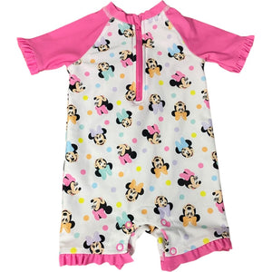 Disney Pink Minnie Rash Guard Suit (12M Girls)