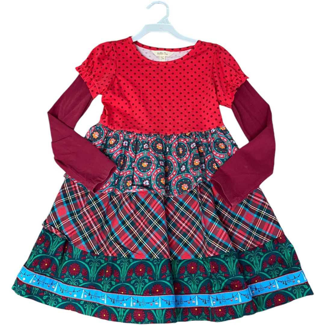 Matilda Jane Red Layered Holiday Dress (6 Girls)