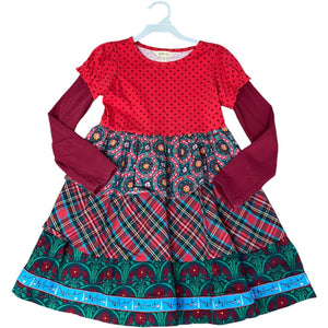 Matilda Jane Red Layered Holiday Dress (6 Girls)