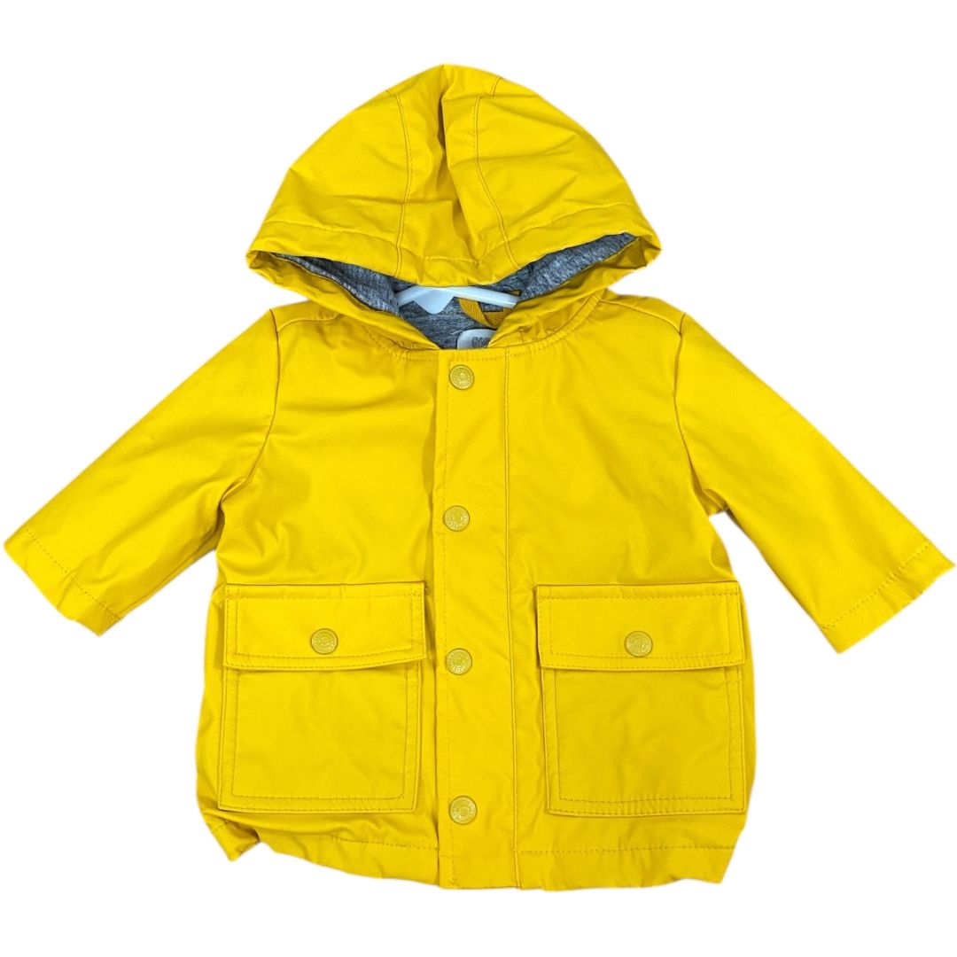 Gymboree Yellow Hooded Rain Jacket (0/3M Neutral)