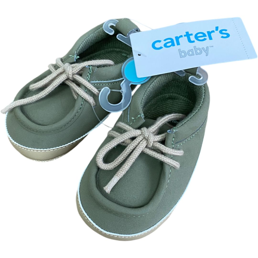 Carter's Green Loafers NWT (3/6M Boys)