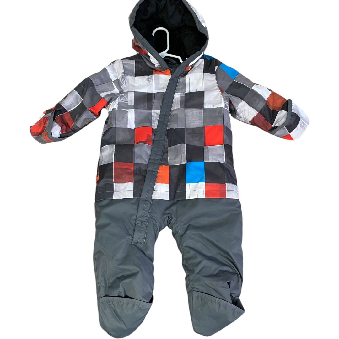 Quicksilver Grey Pattern Snow Suit (18M Boys)