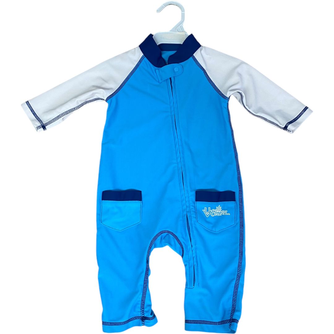 UV Skinz Blue Rash Guard Suit (6/12M Boys)