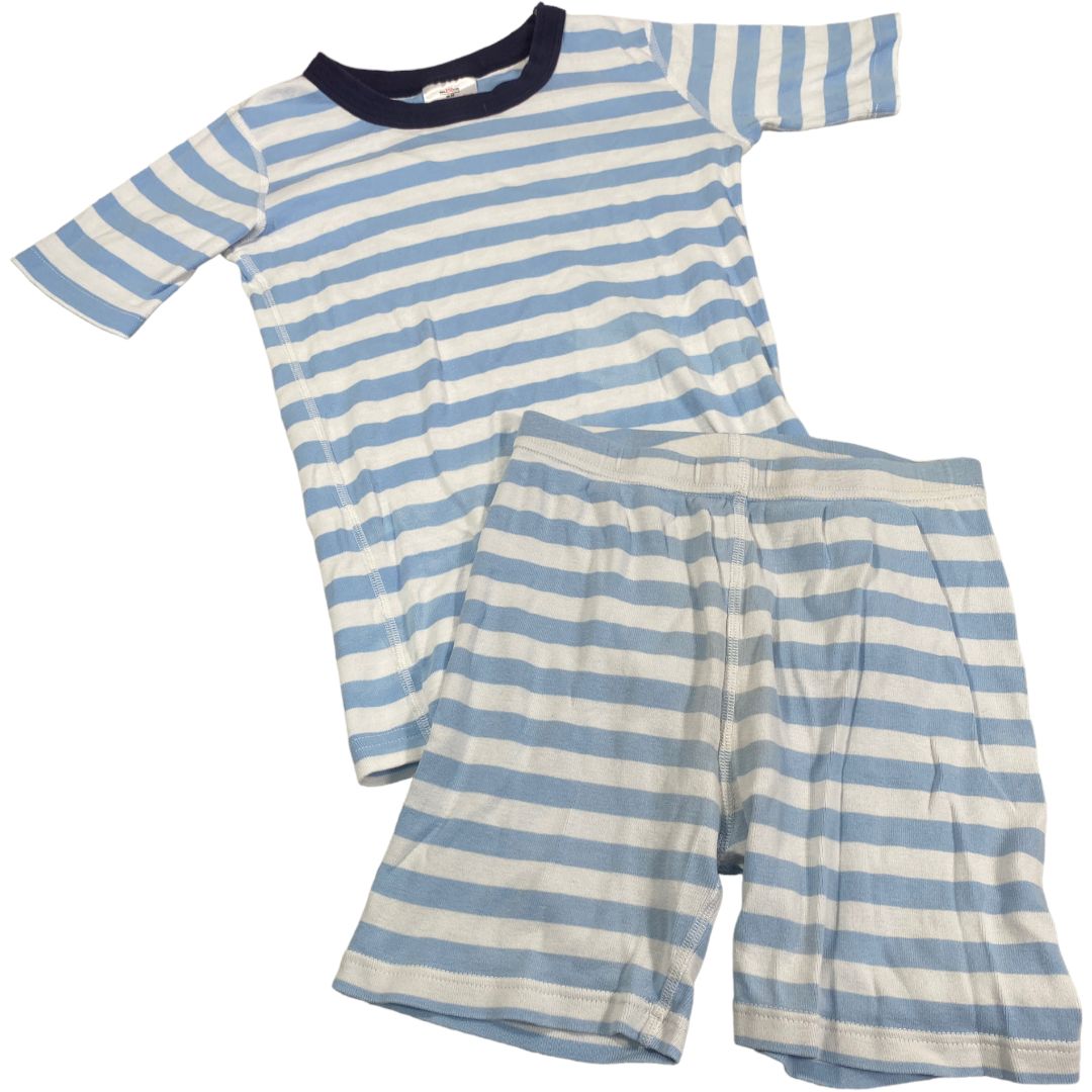 Hanna Andersson Blue Organic Stripe Pajamas (12 Boys)