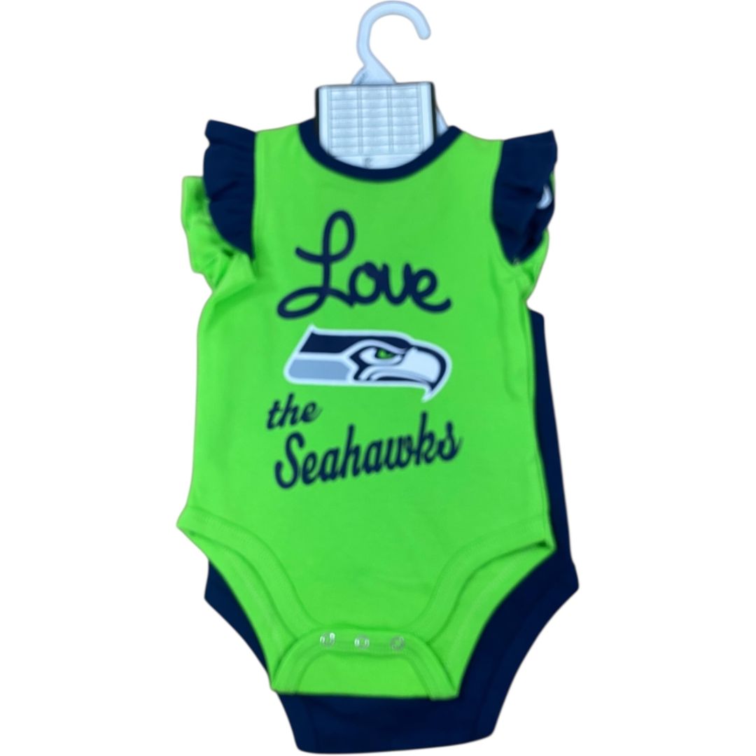 NFL Green Seahawks Onesie Set NWT (6/9M Girls)