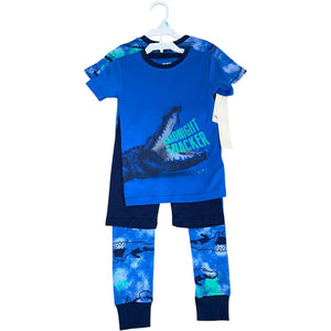 Carter's Blue 4PC Gator Pajama Set NWT (5 Boys)