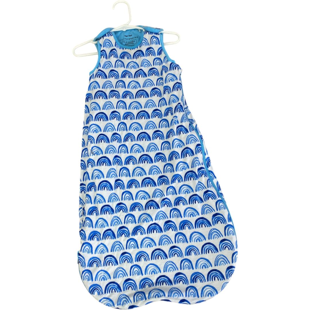 Little Sleepies Blue Bamboo Rainbow Sleep Sack (0/6M Neutral)