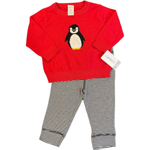 Carter's Red Penguin Pant Set NWT (6M Neutral)