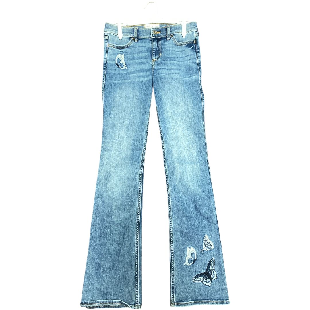 Abercrombie Blue Embroidered Flare Jeans (10/12 Girls)