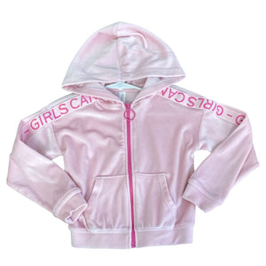 Ideology Pink Velour Hooded Sweatshirt (5 Girls)