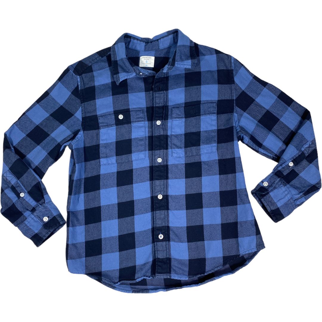 Crewcuts Blue Buffalo Plaid Flannel Shirt (10 Boys)