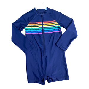 Primary Navy Short Rash Guard Suit (3T Neutral)