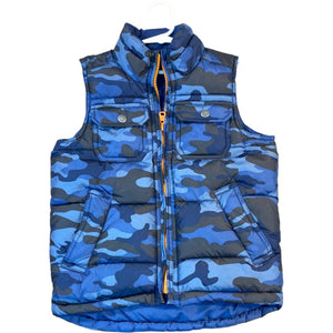 Gap Black/Blue Camo Puffer Vest (5/6 Boys)