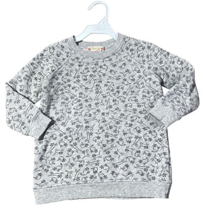 Bonpoint Grey Kitty Print Crew Sweatshirt (Retail $200+) (4 Girls)