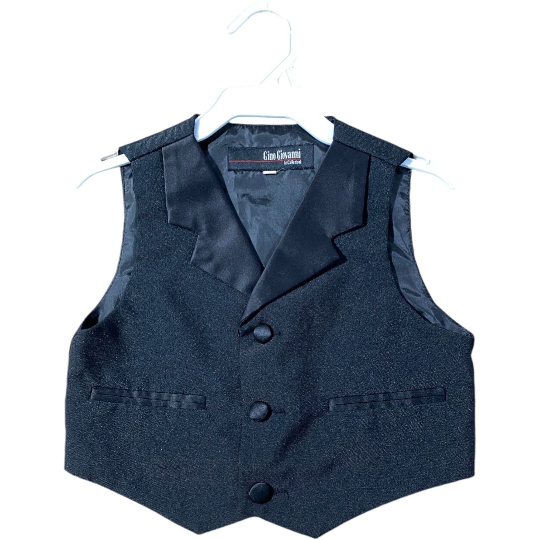 Gino Giovanni Black Dress Vest (2T Boys)