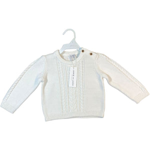 Janie & Jack White Cable Sweater NWT (12/18M Boys)