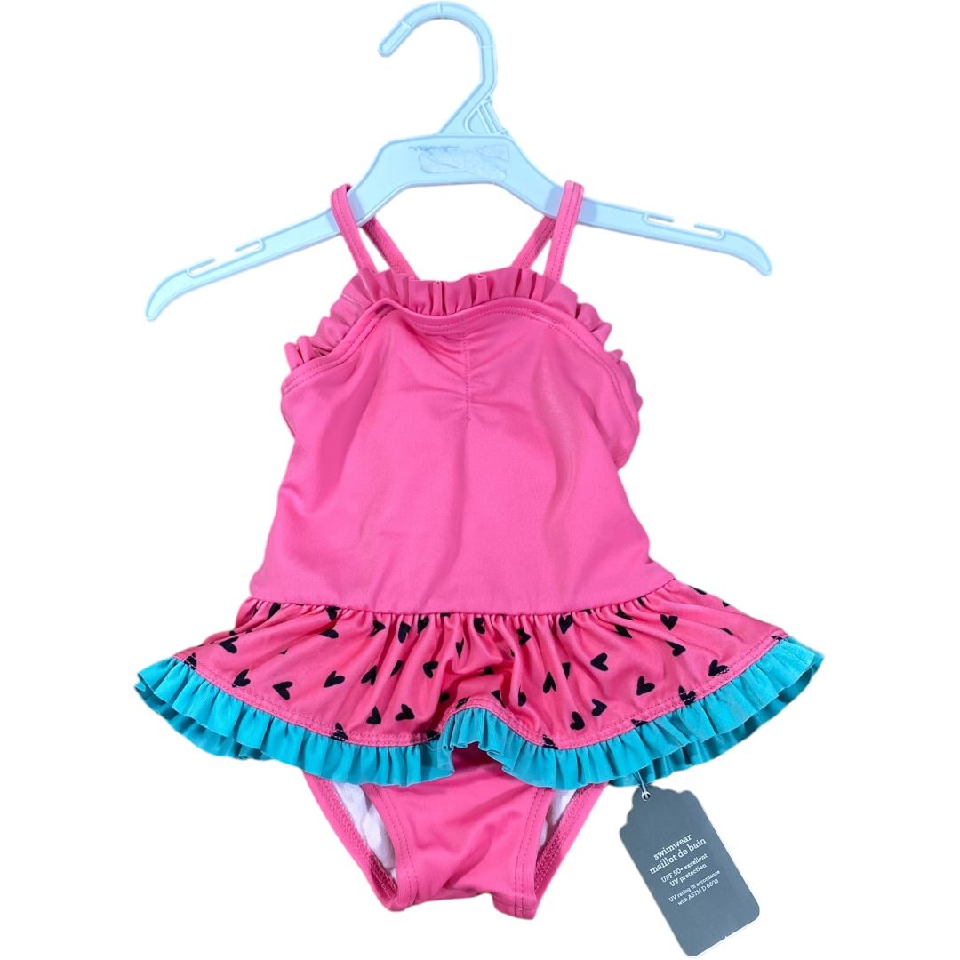 Gymboree Pink Watermelon Heart Swimsuit NWT (3/6M Girls)