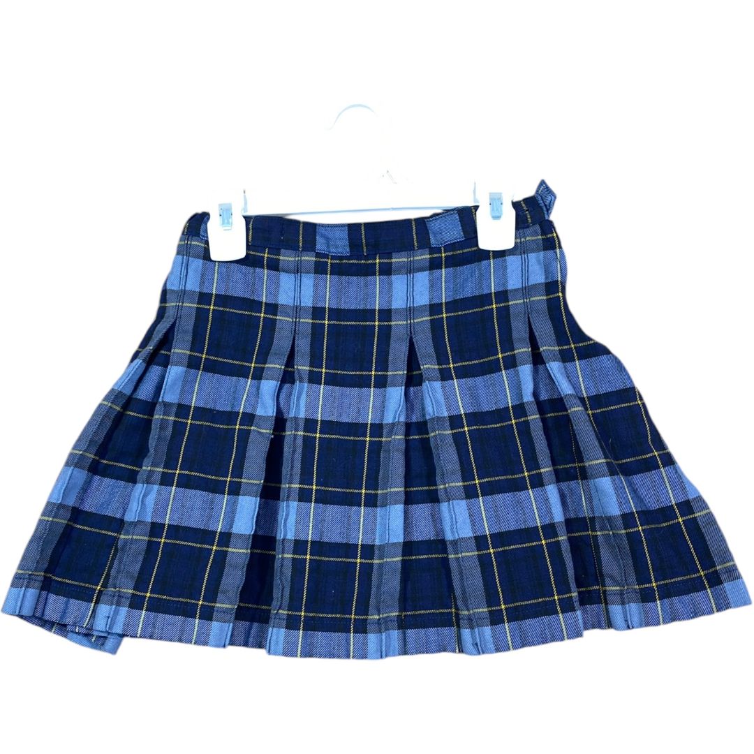 Lands' End Navy Plaid Uniform Skirt (7 Girls)