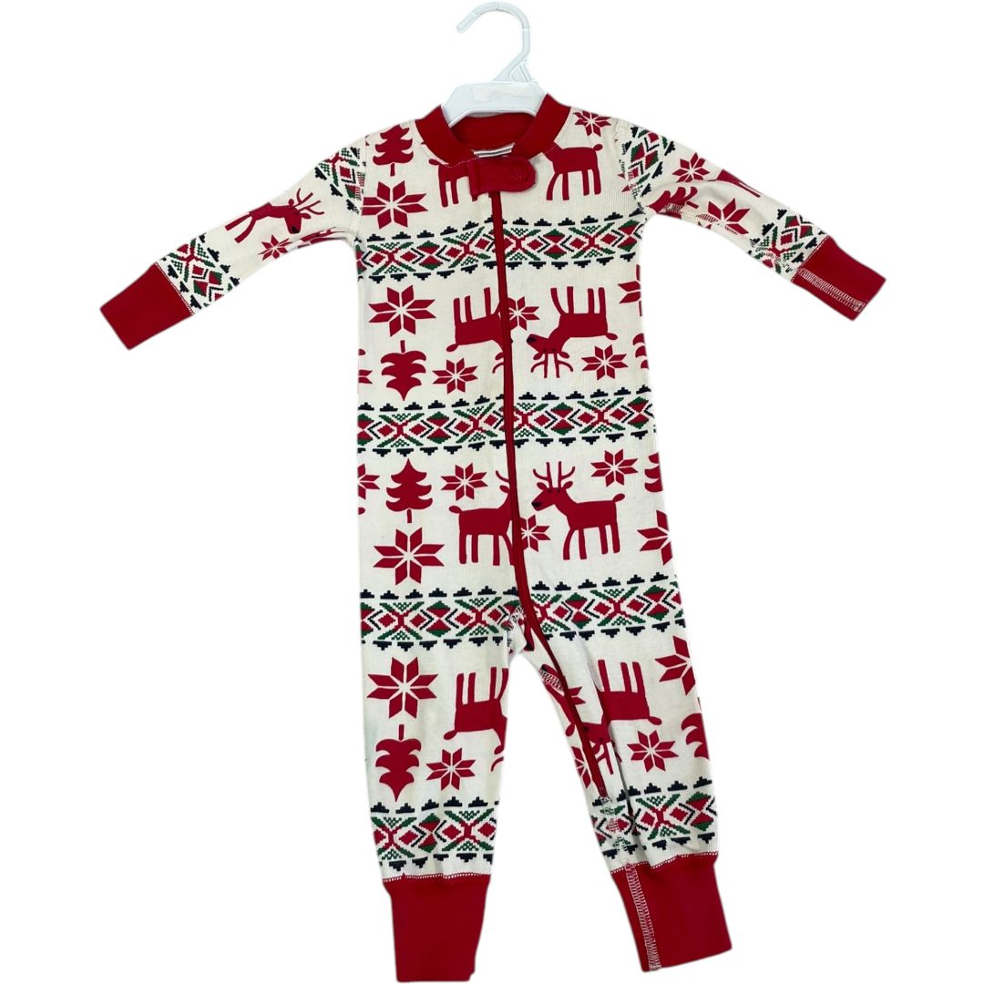 Hanna Andersson Cream Organic Holiday Sleeper (6/12M Neutral)