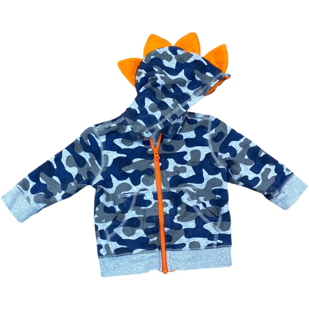 Gymboree Grey Hooded Camo Sweatshirt (12/18M Boys)