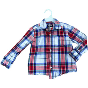 Oshkosh Red Plaid Button Down (3T Boys)