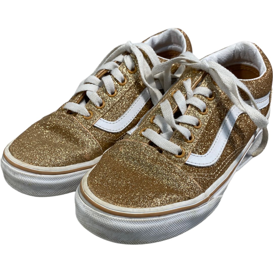Van's Gold Glitter Skate Shoes (Size 3Y)