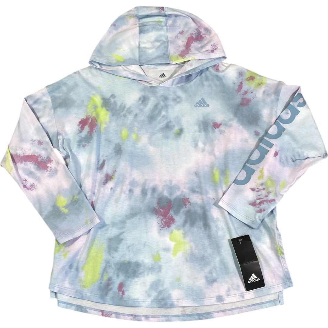 Adidas Blue Hooded Tie Dye Shirt NWT (14 Girls)