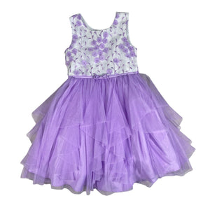 Jona Michelle Purple Floral Tulle Dress (8 Girls)