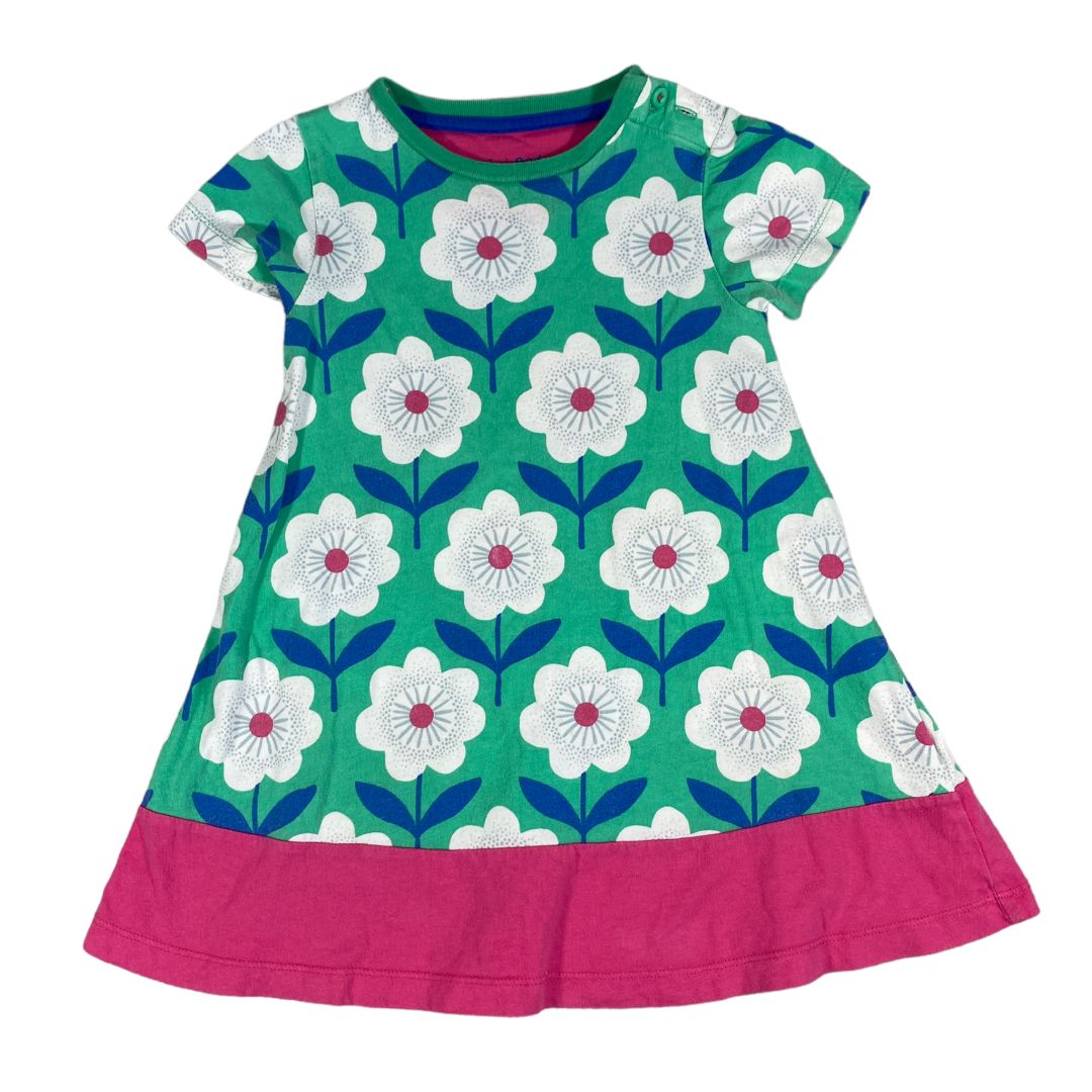 Mini Boden Green Floral Dress (3/4 Girls)