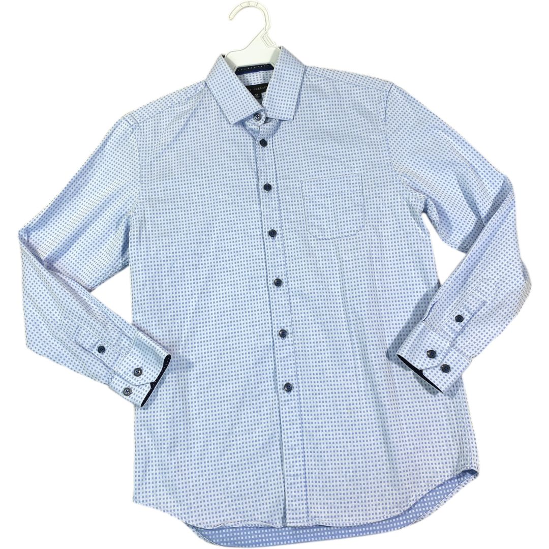 Report Collection Blue Plattern Button Down (12 Boys)