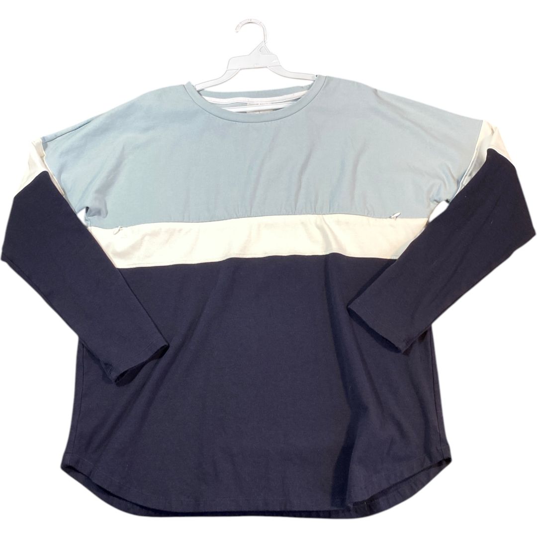 Love Mama Blue Nursing Sweatshirt (Maternity Large)