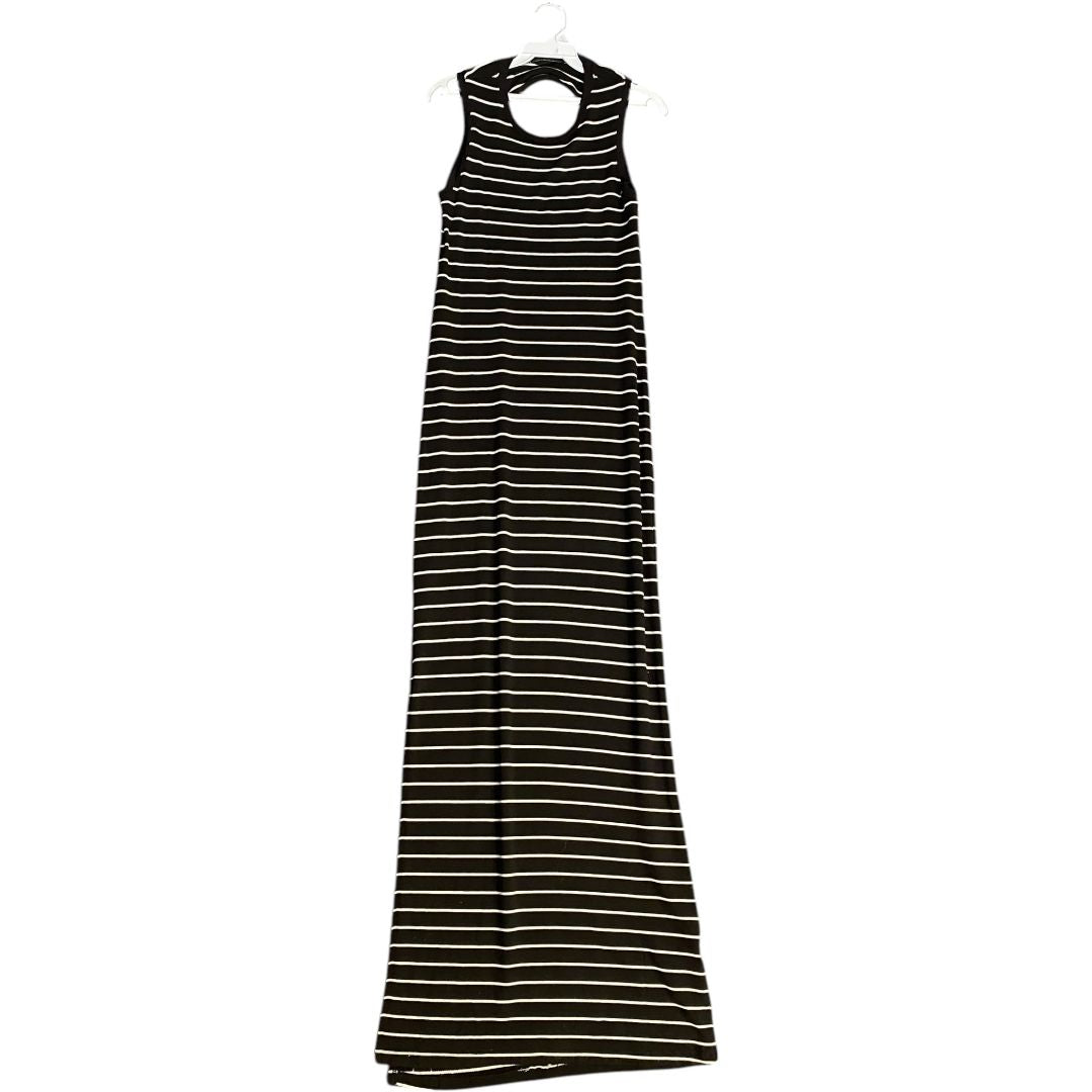 A Pea in the Pod Black & White Stripe Maxi Dress (Maternity Small)