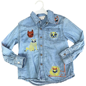 Stella McCartney Blue Denim Animal Shirt (5 Neutral)