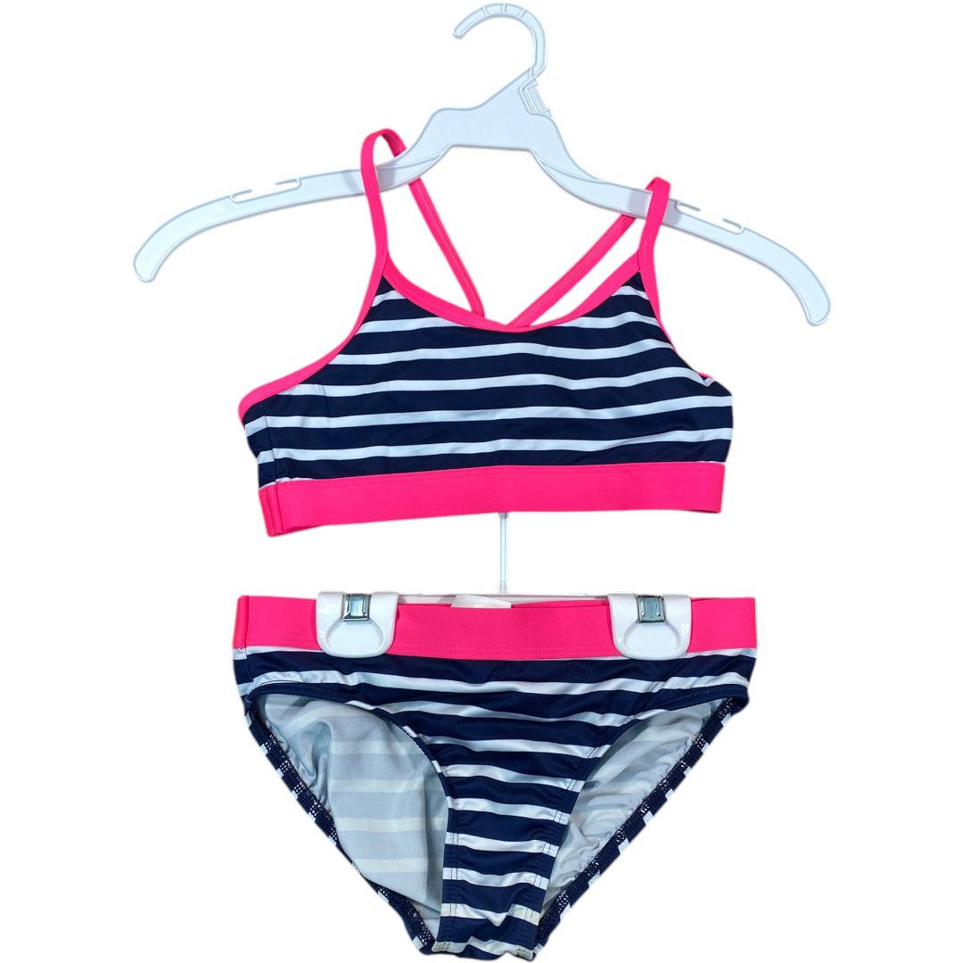 Lands' End Navy Stripe Bikini (7 Girls)