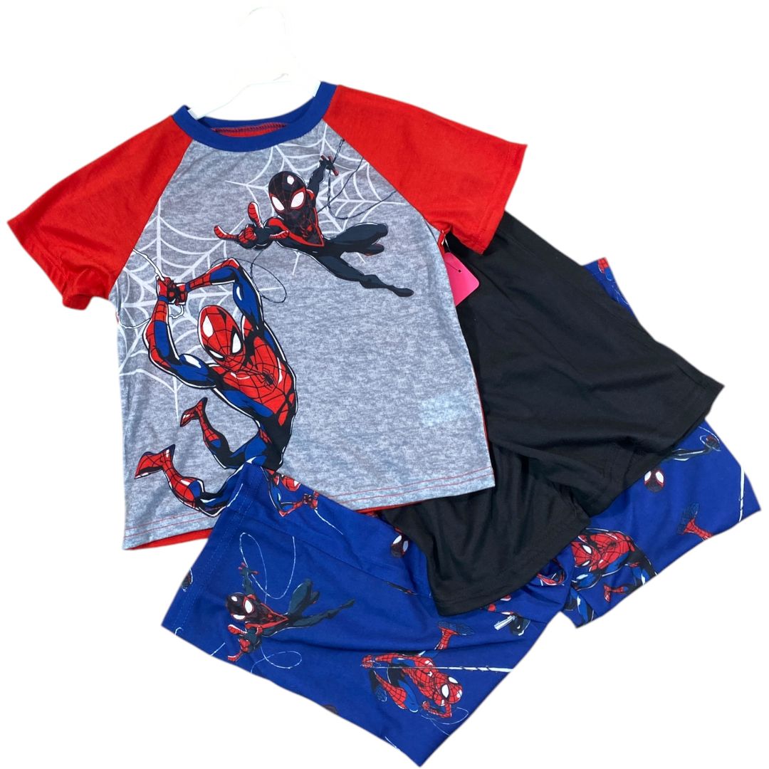 Marvel Black 3 PC Spiderman Pajamas NWT (6 Boys)