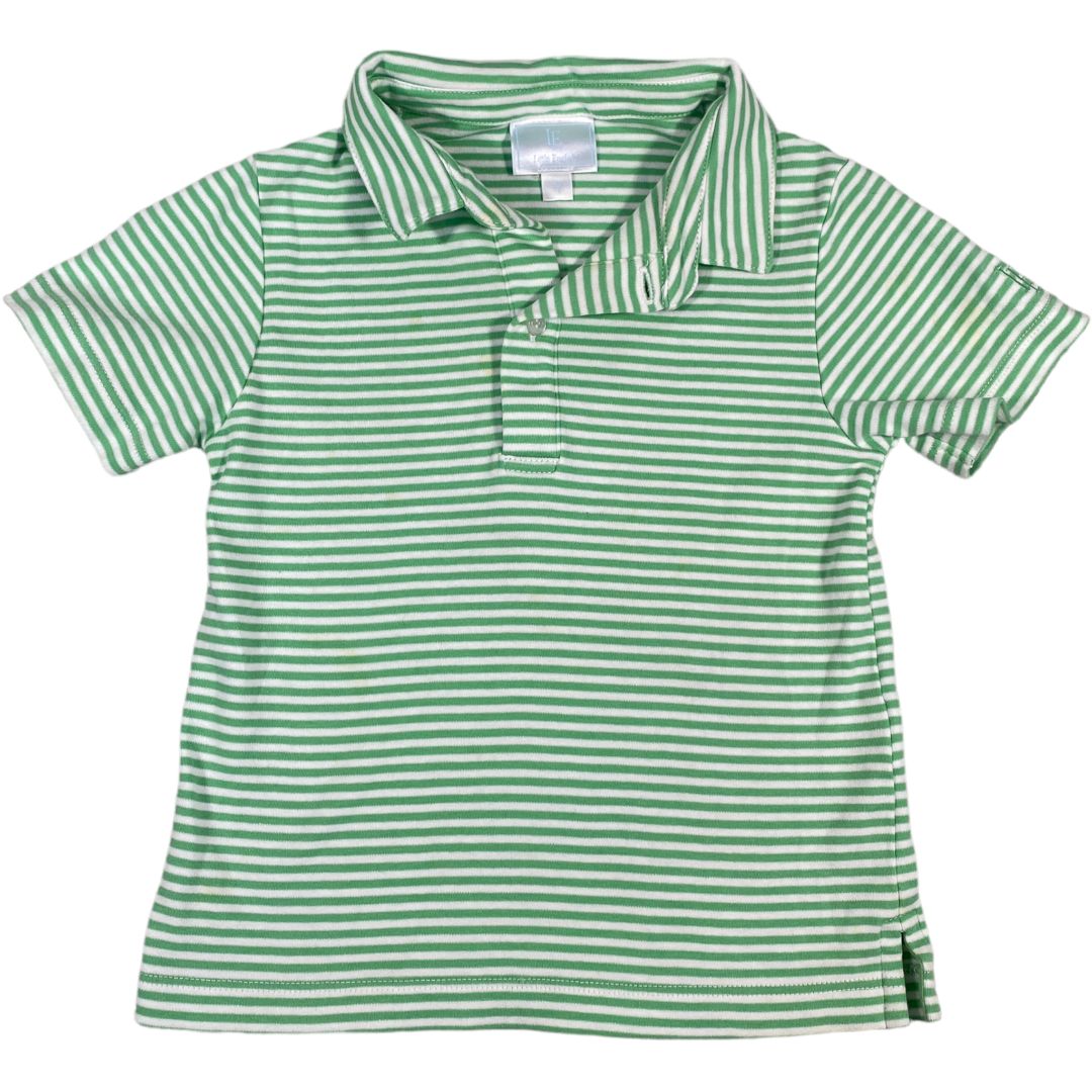Little English Green Stripe Polo (4 Boys)